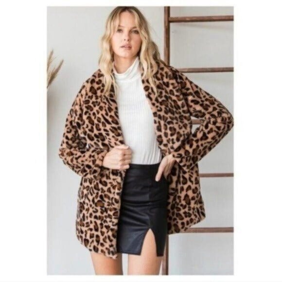 SOFT LEOPARD LONG SLEEVE JACKET-NEW - Picture 3 of 8